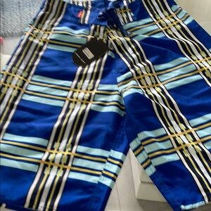 Blue Plaid Men's Shorts